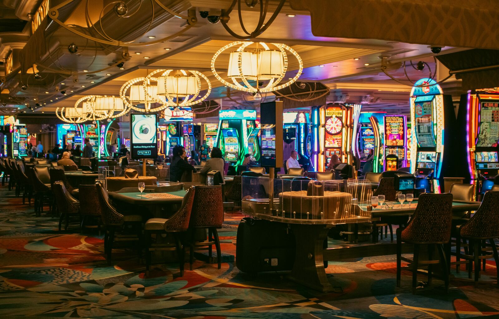 Connecticut casinos — Foxwoods and Mohegan Sun lit up at night